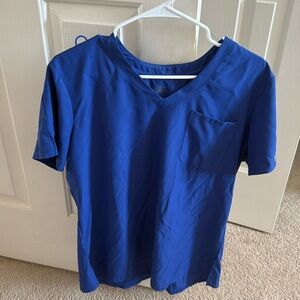 MedCouture Insight Scrub Top Galaxy Blue